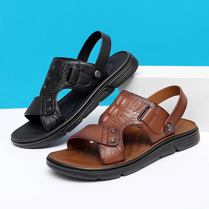 Sandals Men'S Summer Outer Wear Soft-Soled Slippers Vietnamese Casual Men'S Driving Dual-Use Waterproof Anti-Slip Beach Sandals - Image 3