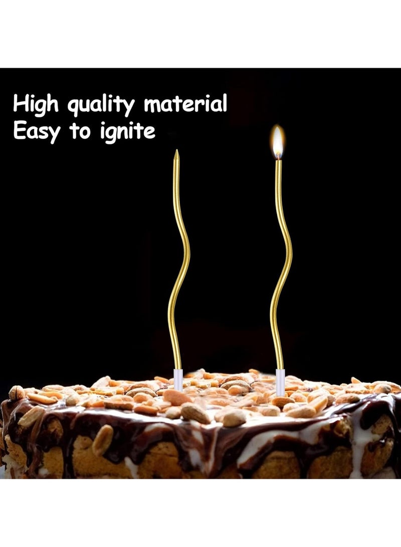 12 Gold Arc Birthday Candles | Eid/Dubai Party Decoration | Eco-Friendly & Photogenic - Image 4