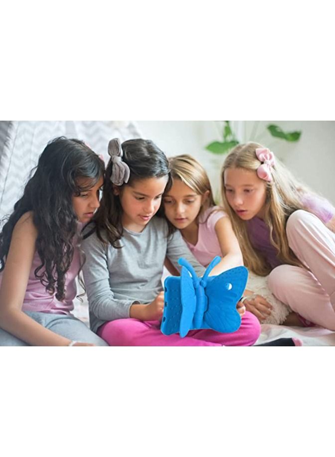 iPad 6th Generation Case for Kids, iPad 9.7 inch Case, Light Weight Shockproof EVA Foam Protective Tablet Stand Cover Holder for Apple iPad Air/ Air 2 iPad 9.7 2017/ 2018 - Cute Butterfly, Blue - Image 3