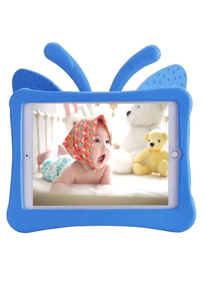 iPad 6th Generation Case for Kids, iPad 9.7 inch Case, Light Weight Shockproof EVA Foam Protective Tablet Stand Cover Holder for Apple iPad Air/ Air 2 iPad 9.7 2017/ 2018 - Cute Butterfly, Blue - Image 2