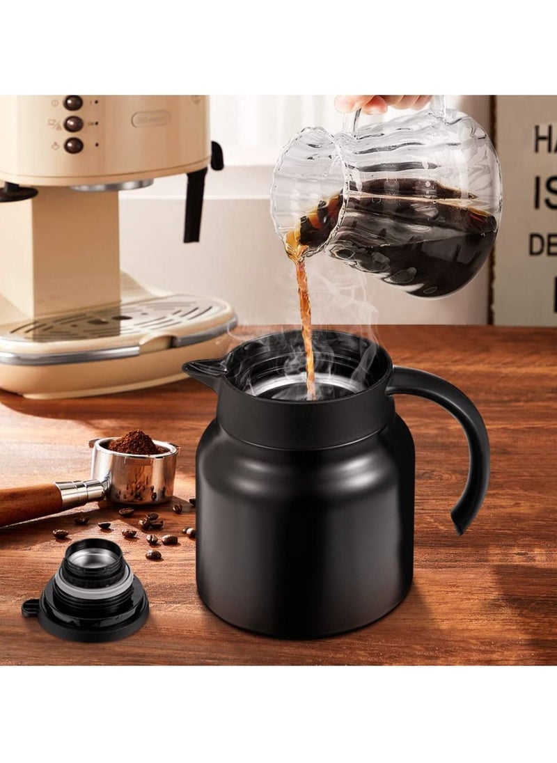 Y&D - Thermal Coffee Carafe 28oz Carafes Tea Pot for Keeping Hot Stainless Steel Double Walled Vacuum Insulated Dispenser with Removable Infuser - Image 1