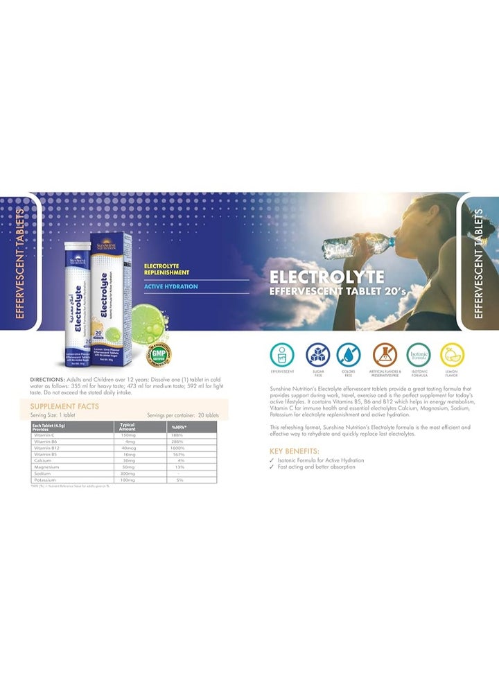 Buy SUNSHINE NUTRITION Isotonic Electrolyte Effervescent Online | 15 ...