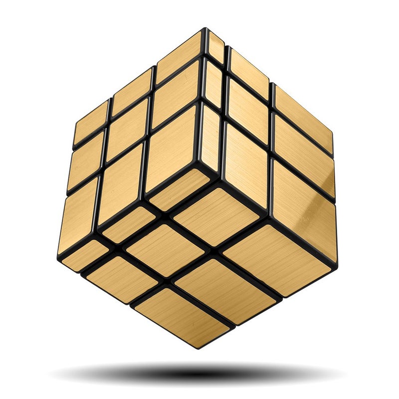 D-FantiX DFantiX Shengshou Mirror Cube 3x3 Speed Cube Gold Mirror Blocks Cube 3x3x3 Different Shapes Puzzle Cube Toys for Kids Adult - Image 4