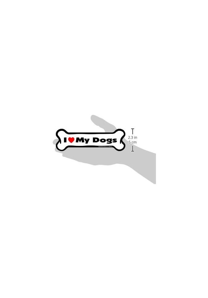 Imagine This I Love My Dogs Bone Car Magnet - Image 2