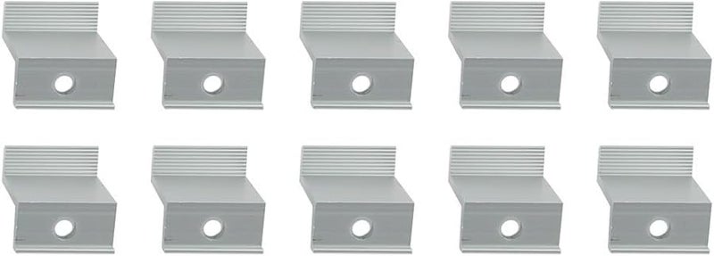 مشبك نهاية لوحة شمسية 10 قطع من سبائك الألومنيوم لإطار 30 32 35 40 مم فضي مقاوم للعوامل الجوية - Image 4