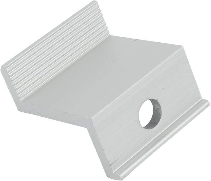 مشبك نهاية لوحة شمسية 10 قطع من سبائك الألومنيوم لإطار 30 32 35 40 مم فضي مقاوم للعوامل الجوية - Image 5