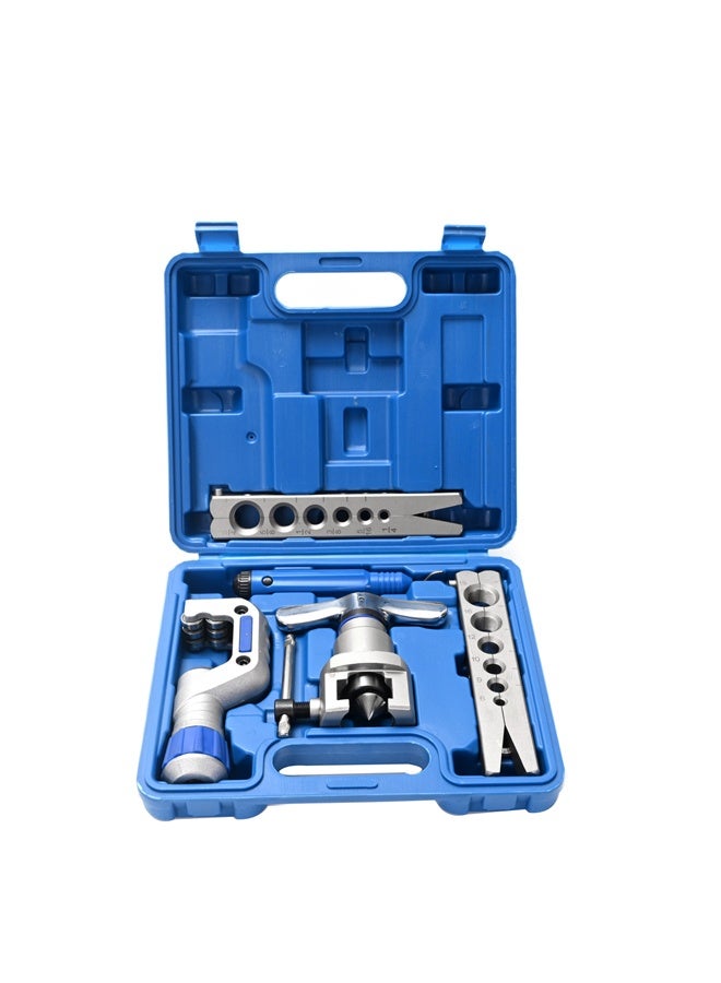 6-Piece Manual Copper Tube Flaring Set - Hand Operated Tube Expander (6-19mm) with Cutter, Deburring Tool u0026 Flaring Bars for Air Conditioner u0026 Refrigerator Maintenance, HVAC, Plumbing Use - Image 1
