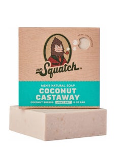 Dr. Squatch Dr. Squatch All Natural Bar Soap for Men with Light Grit, Coconut Castaway 5 Ounce (Pack of 1) 0.02 pounds 
