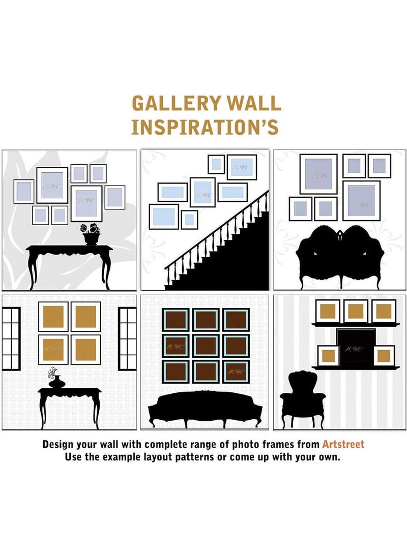 Art Street Art Street Set of 10 Individual Wall Photo Frame Golden 6x8 Inches for home decoration.  - Image 4