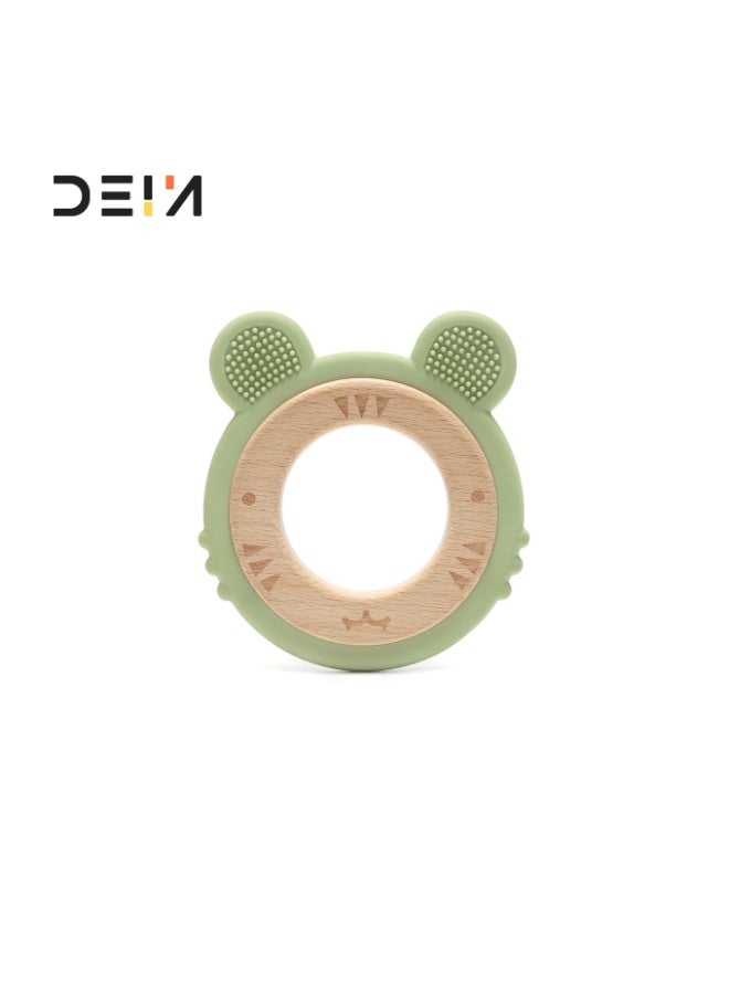 DEIN 3-Piece Premium Baby Teether Set – Food-Grade Silicone & Natural Wood Teething Rings – CE Certified & BPA-Free – Soothing Relief for Infants & Toddlers - Image 3