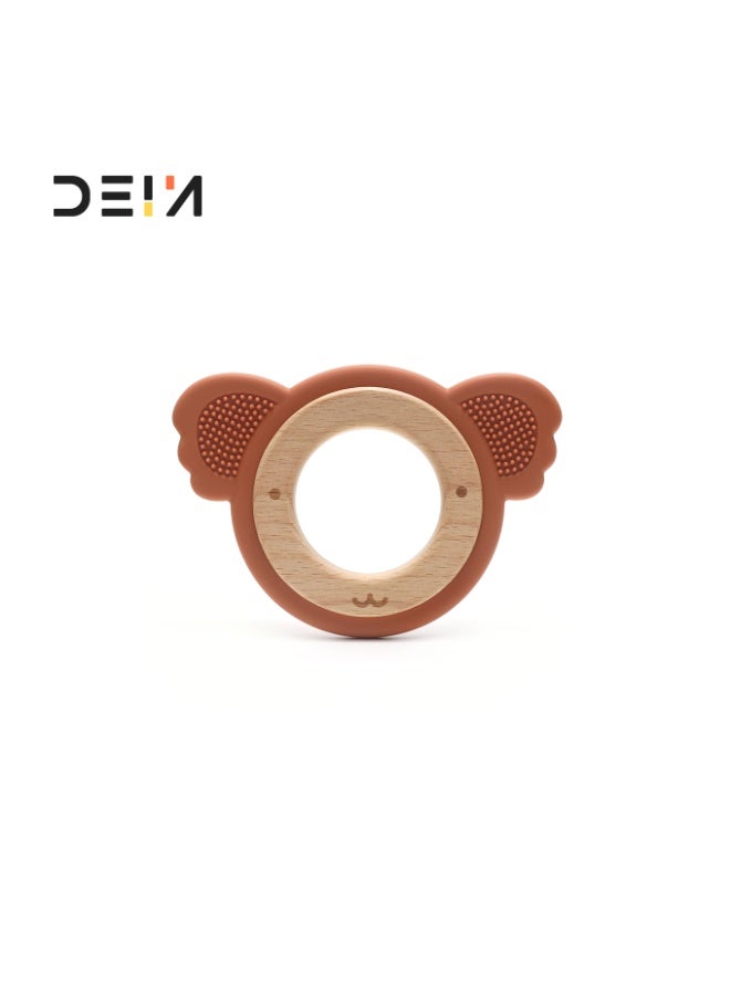 DEIN 3-Piece Premium Baby Teether Set – Food-Grade Silicone & Natural Wood Teething Rings – CE Certified & BPA-Free – Soothing Relief for Infants & Toddlers - Image 4