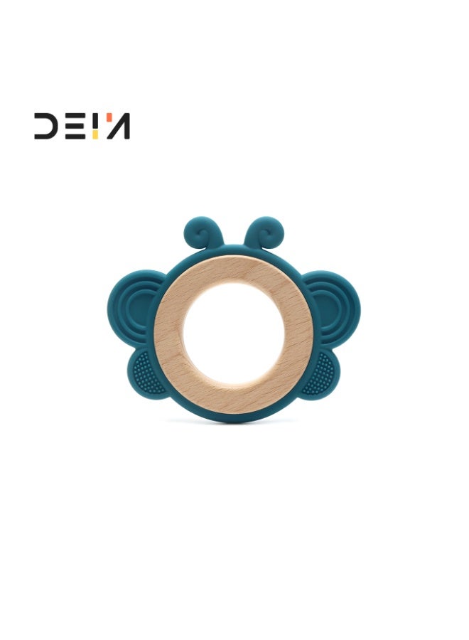 DEIN 3-Piece Premium Baby Teether Set – Food-Grade Silicone & Natural Wood Teething Rings – CE Certified & BPA-Free – Soothing Relief for Infants & Toddlers - Image 2
