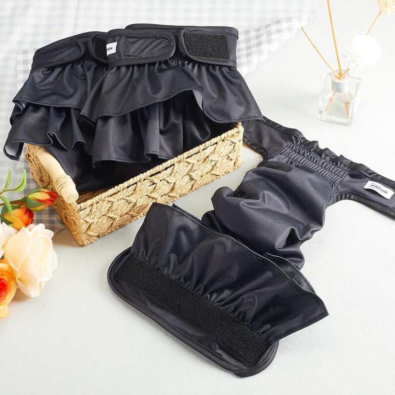 VUNCESSIN Washable Dog Diapers Female Pcak of 3 - Image 2