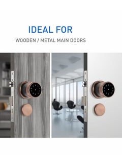 Ozone OZ-FDL-11-R Life Smart Lock for Wooden Doors with Google Assistant & Alexa Enabled (without Wi-Fi Gateway, Black) | By Ozone India 