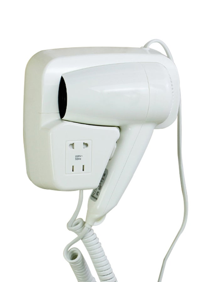 Loquat Wall Mounted Hair Dryer White