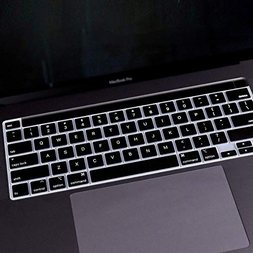 Oaky Keyboard Protector Compatible with MacBook Pro16 Inch 2019-2020 Release Model A2141 Soft Silicone Waterproof Dust-Proof Ultra Thin Keyboard Cover Skin for MacBook Pro 16 Inch - Silicon Black - Image 4