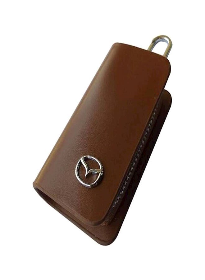 Mazda Leather Key Chain Black please specify vehicle model in Black, please specify vehicle model in order notes
