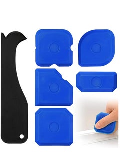 KASTWAVE Sealant Profiling Finishing Tool 6 Piece Black Grout Sealant Remover Tool Silicone Remover Tool Bathroom Sealant Remover Tool Silicone Joint Smoother Blue Former Sealant Caulking Tool  - Image 1