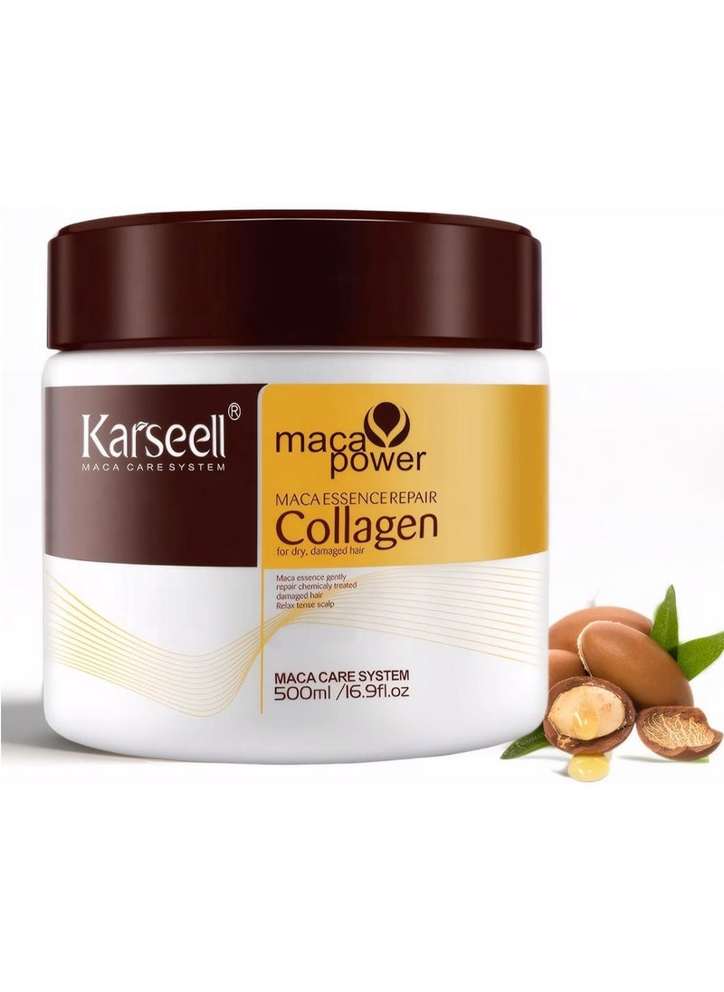 Karseell Maca Essence Repair Collagen for Dry Damaged Hair 500ml  - Image 1