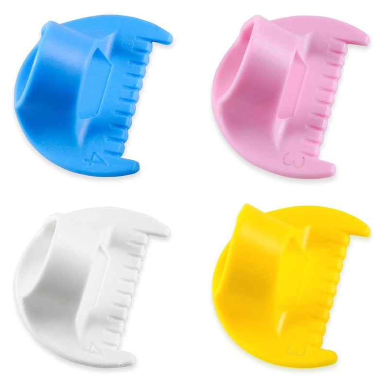 TRKETK 4 pièces Guide de Couture pour Machine à Coudre, Outil de Mesure d'Aiguille à Coudre Modèles de Couture de 3/4 mm Outil de Coudre DIY Léger Mini Règle à Doigt en Plastique Aide au Débutant - Image 1