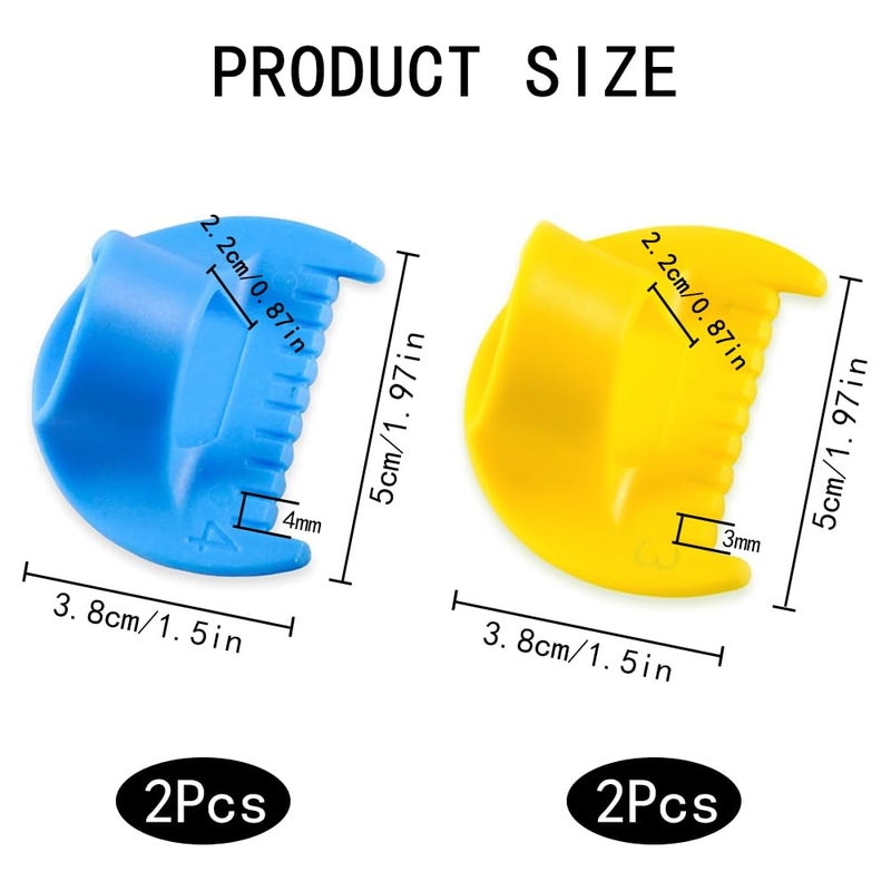 TRKETK 4 pièces Guide de Couture pour Machine à Coudre, Outil de Mesure d'Aiguille à Coudre Modèles de Couture de 3/4 mm Outil de Coudre DIY Léger Mini Règle à Doigt en Plastique Aide au Débutant - Image 2