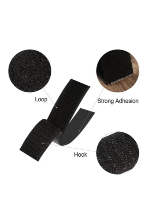 جودة 20 Pcs Hook and Loop Tape Strips, with Adhesive Sticky Back Fastener, Heavy Duty Double Side Mounting Tape Industrial Strength Interlocking Tape for Home School Office, 1.2x4 inch - Image 2