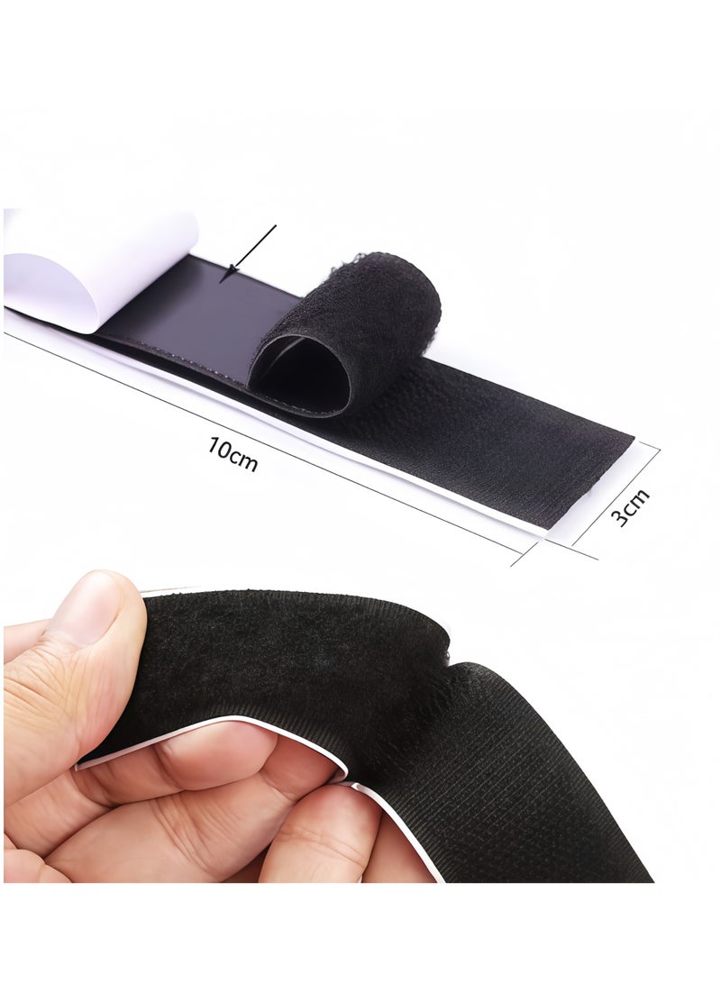 جودة 20 Pcs Hook and Loop Tape Strips, with Adhesive Sticky Back Fastener, Heavy Duty Double Side Mounting Tape Industrial Strength Interlocking Tape for Home School Office, 1.2x4 inch - Image 3