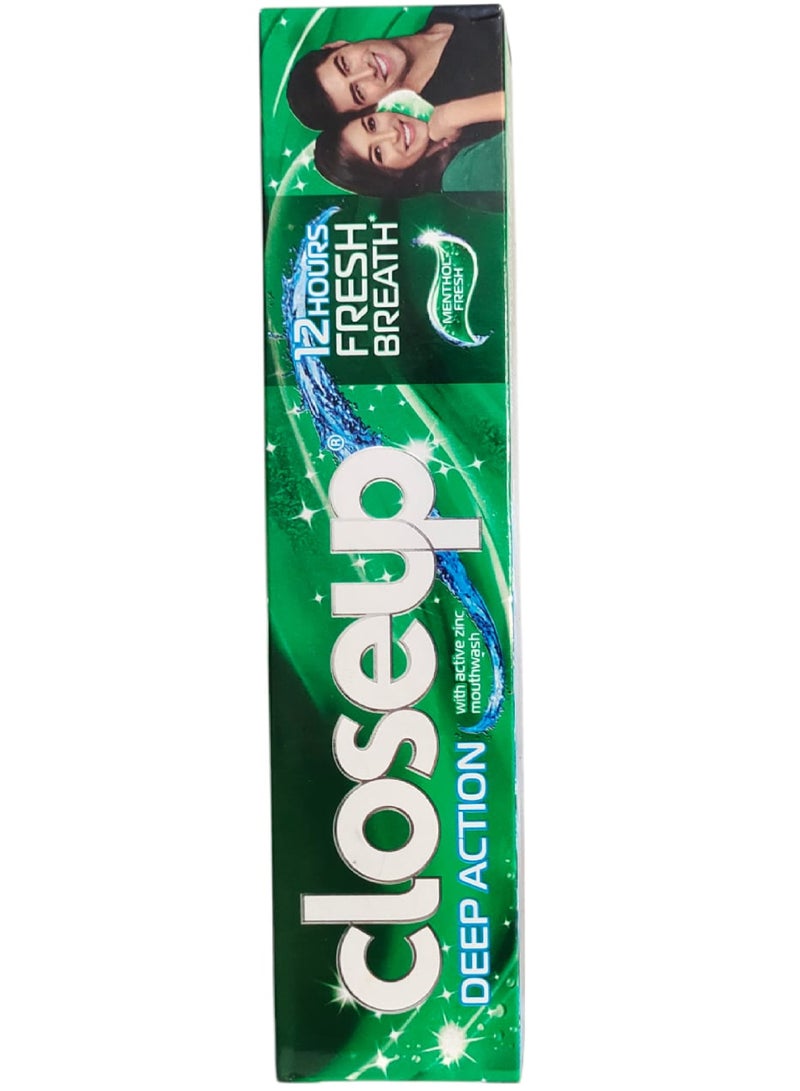 Close Up 3 pices of Deep Action Toothpaste  with active zinc Mouthwash 3X120ml - Image 5