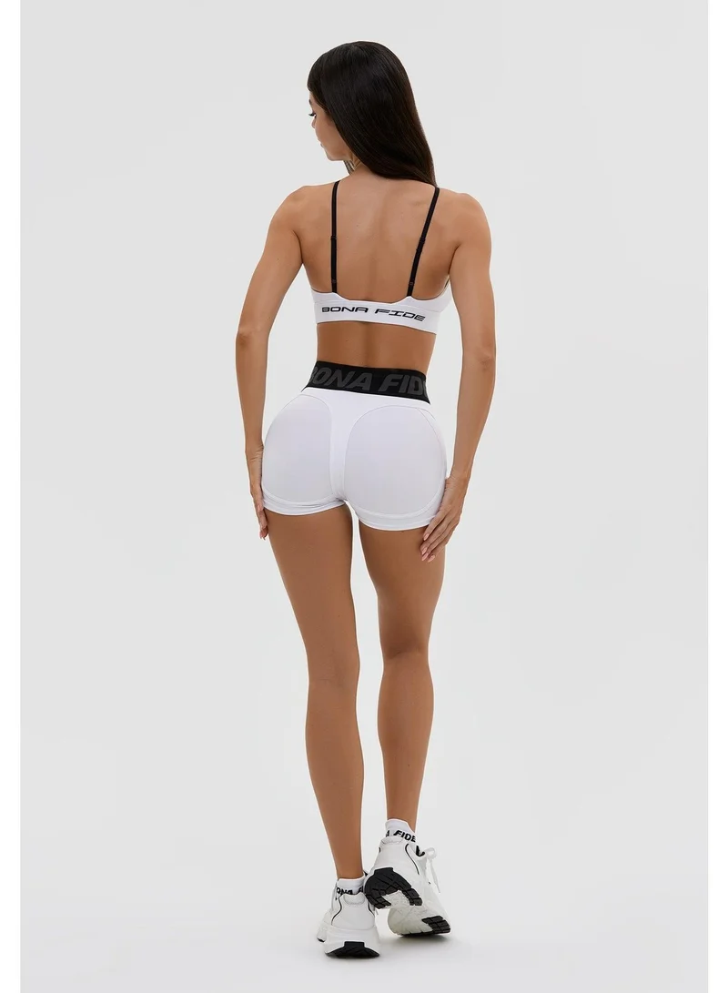 Bona Fide Extra Shorts White Extra High Waist Gym Shorts for Women for Women | Best Price UAE