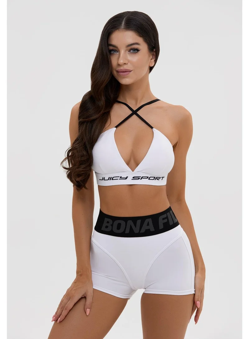 Bona Fide Extra Shorts White Extra High Waist Gym Shorts for Women for Women | Best Price UAE