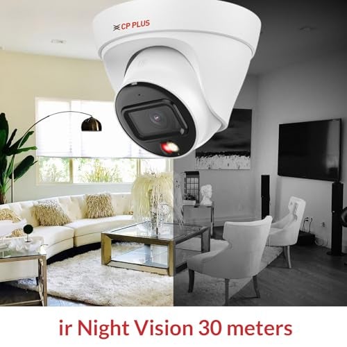 CP PLUS 2MP Full HD IP Indoor Dome Camera | STQC Model | CP-UNC-DA21L3C-LQ | Built-in Audio Mic | Color Night Vision | IR Night Vision | 3.6mm Fixed Lens | PoE | Compatible with NVR, White - Image 4