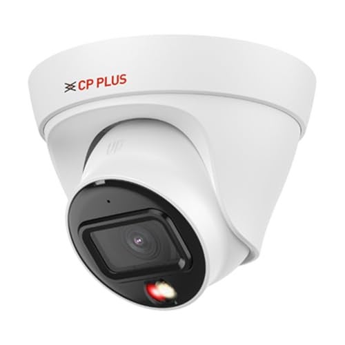 CP PLUS 2MP Full HD IP Indoor Dome Camera | STQC Model | CP-UNC-DA21L3C-LQ | Built-in Audio Mic | Color Night Vision | IR Night Vision | 3.6mm Fixed Lens | PoE | Compatible with NVR, White - Image 1