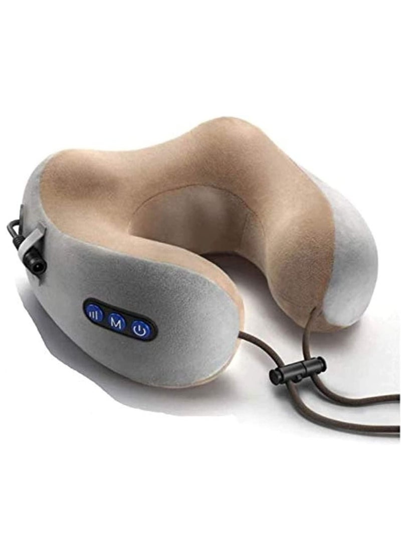Rechargeable U Shaped Cervical Massage Pillow Neck Massager Vibration Pillow, Multifunctional Shoulder and Electric for Relax Muscles Fatigue - Image 1