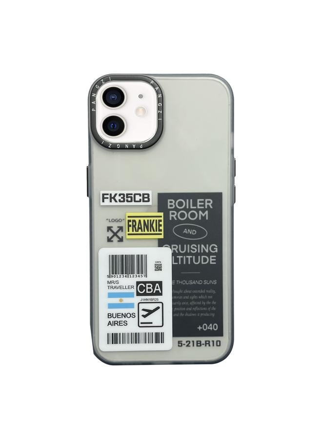 S-TOP Case For iPhone 12 Double Layer Frosted IMD Series TPU + PC Phone Case - Image 1