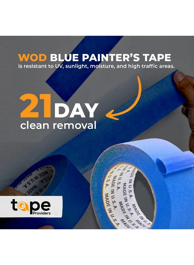 WOD Tape Wod Pmt21B Blue Painter’S Tape - 3 Inch X 60 Yds. Thick & Wide Masking Tape For Safe Wall Painting, Building, Remodeling, Labeling, Edge Finishing  - Image 5