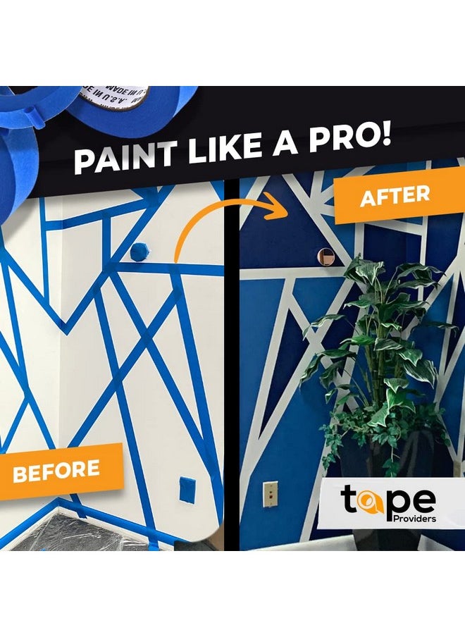 WOD Tape Wod Pmt21B Blue Painter’S Tape - 3 Inch X 60 Yds. Thick & Wide Masking Tape For Safe Wall Painting, Building, Remodeling, Labeling, Edge Finishing  - Image 3