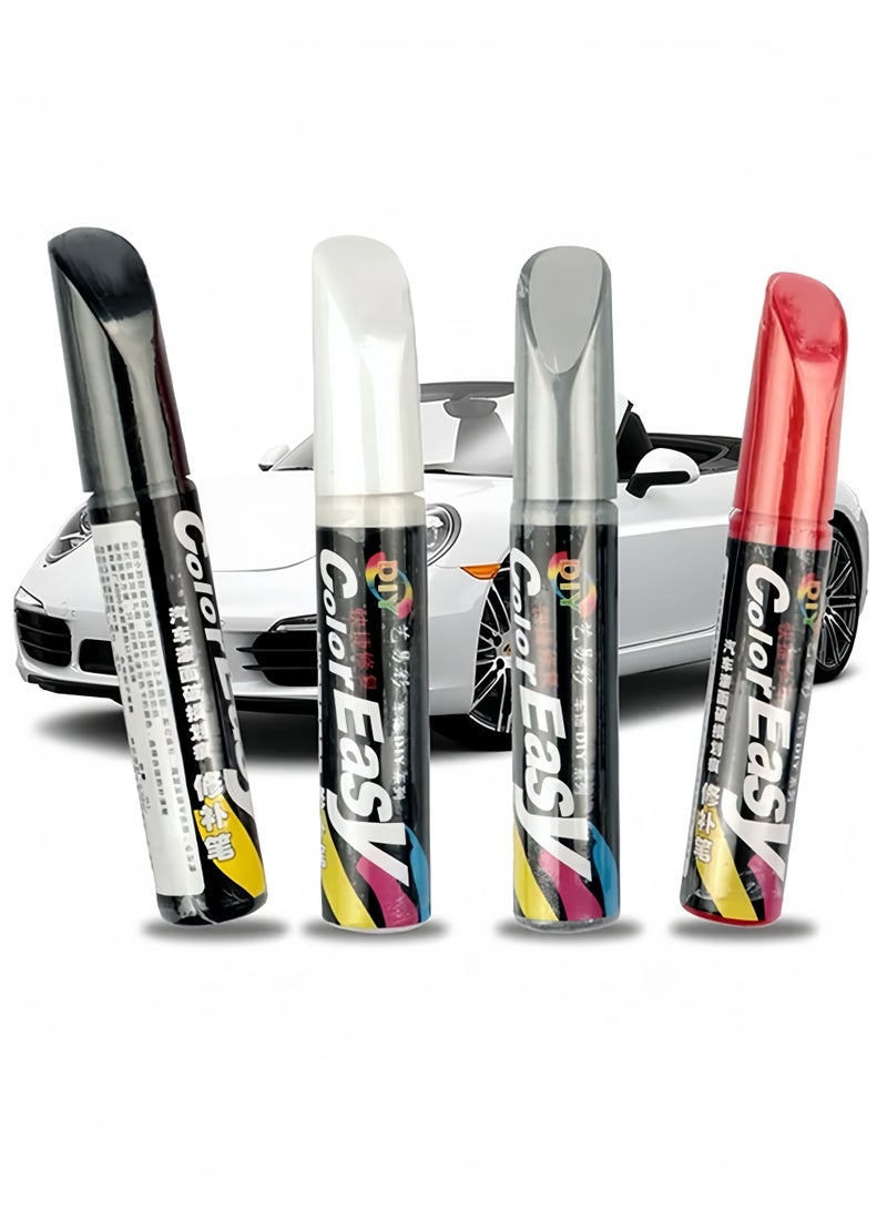 Lee Yon 4 Pcs Scratch Repair Pen for Car/ Motorcycle/ Boat, Car Scratch Remover Pen, Touch Up Paint Pen for Cars (Black,Red,Silver,White, 12ml each) - Image 1