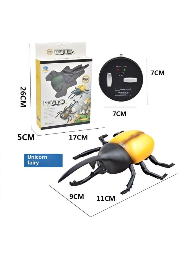 Explosions Strange Simulation Remote Control Animal Infrared Trick Remote Control Snake Remote Control Caterpillar Toy-Color:Remote Control Yellow Unicorn  - Image 1