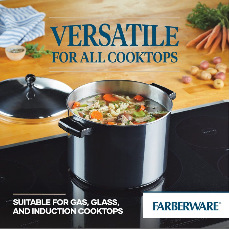 Farberware Classic Stainless Steel 8-Quart Stockpot with Lid, Stainless Steel Pot with Lid, Silver - Image 4