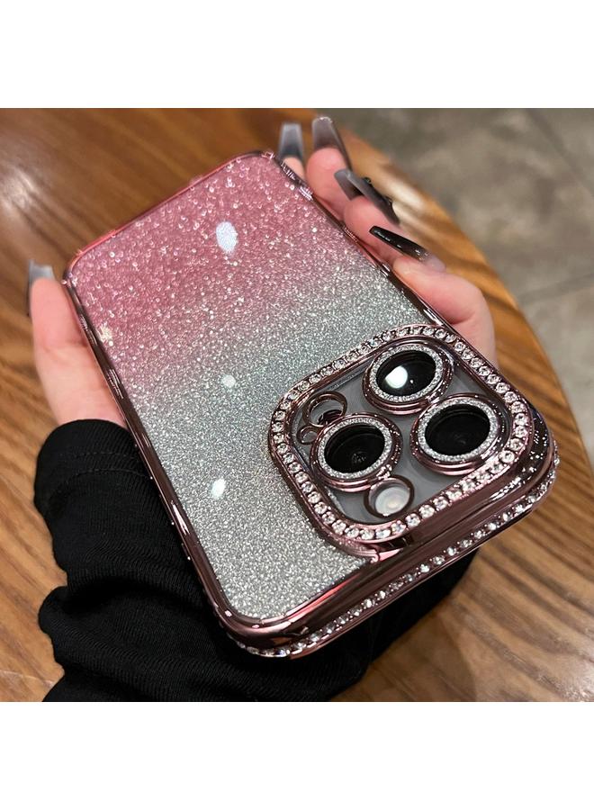 اس-توب جراب لهاتف iPhone 13 Pro مصنوع من مادة TPU اللامعة ذات التدرج الماسي - Image 4