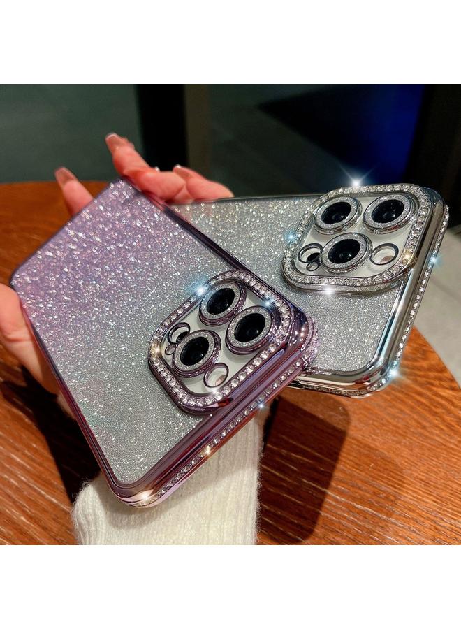 اس-توب جراب لهاتف iPhone 13 Pro مصنوع من مادة TPU اللامعة ذات التدرج الماسي - Image 3