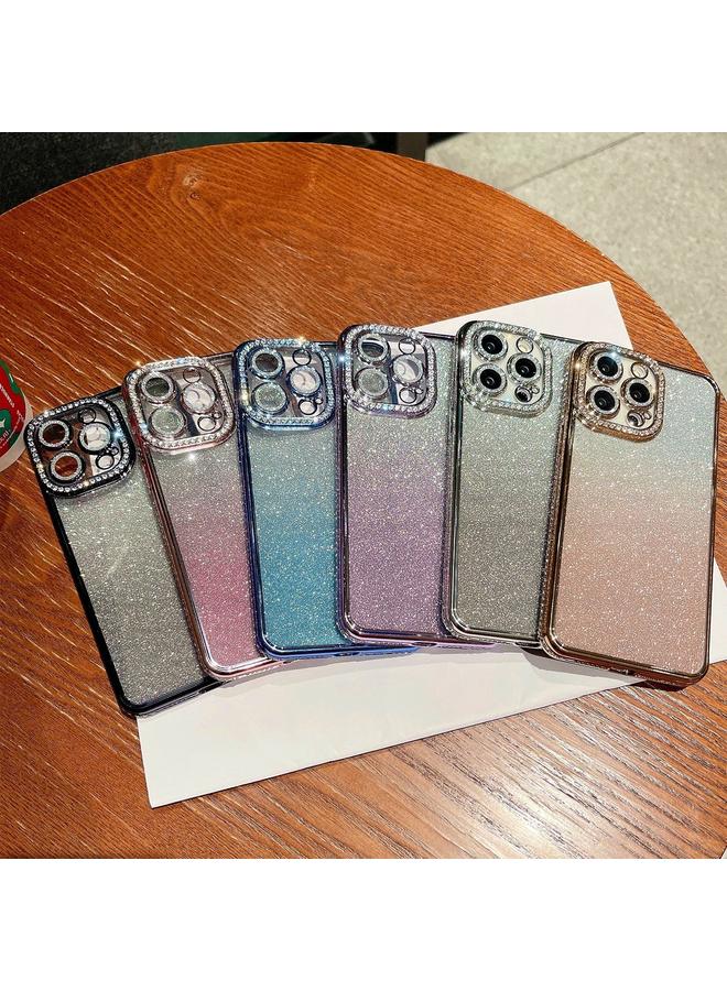 اس-توب جراب لهاتف iPhone 13 Pro مصنوع من مادة TPU اللامعة ذات التدرج الماسي - Image 2