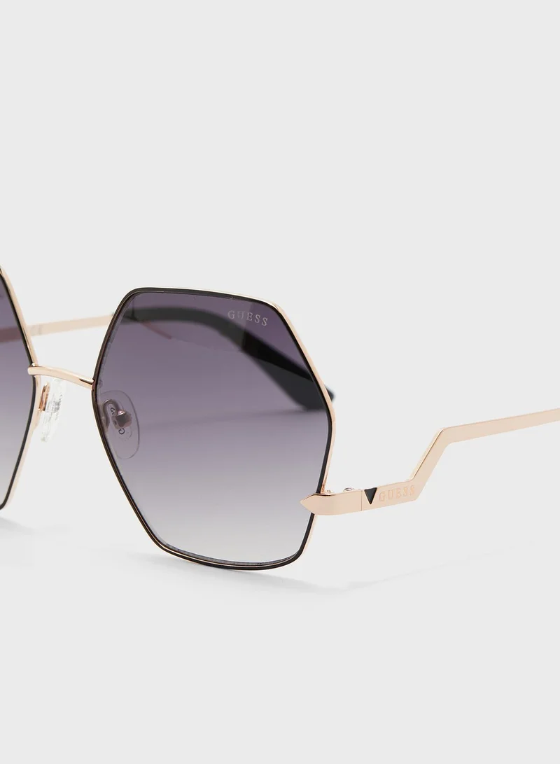 GUESS Octagon Shape Sunglasses