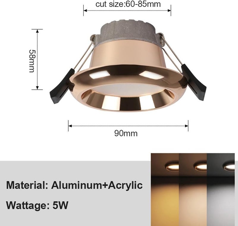 [Fast delivery to major cities] 5W 7W LED Recessed Downlight Baffle Trim - Ultra-Thin Spotlight for Cabinet, Wardrobe, and Ceiling Lighting, 5w-Warm Light Reliable quality Fresh arrival local warehouse High durability One-time only offer Top rated sales item Exclusive deal High popularity pick Exclusive bargain Not sold elsewhere Designed for Saudi taste Reduce daily hassle Exclusive new arrivals Practical daily solution Top pick for Saudi summer Must-have for every family Fast delivery across KSA Limited availability Buyer exclusive unique piece Renewed new edition Ideal for home use Made per KSA market demand Durable for repeated use Combine quality & fair price Multi-scene application - Image 2