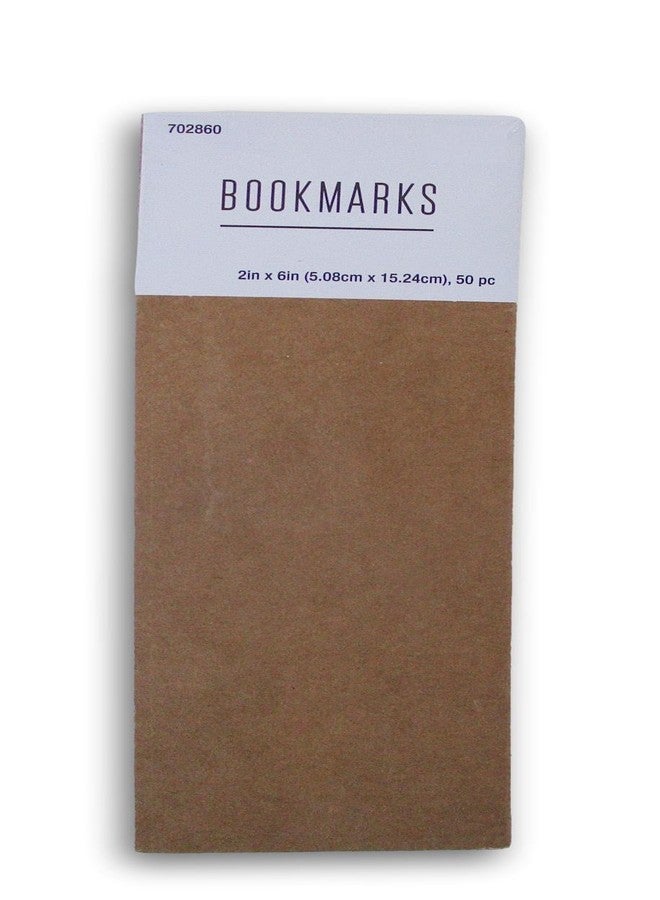 Making the Grade فواصل كتب فارغة قابلة للتخصيص للأعمال اليدوية، 50 قطعة، 2 × 6 بوصة (بني كرافت) - Image 1