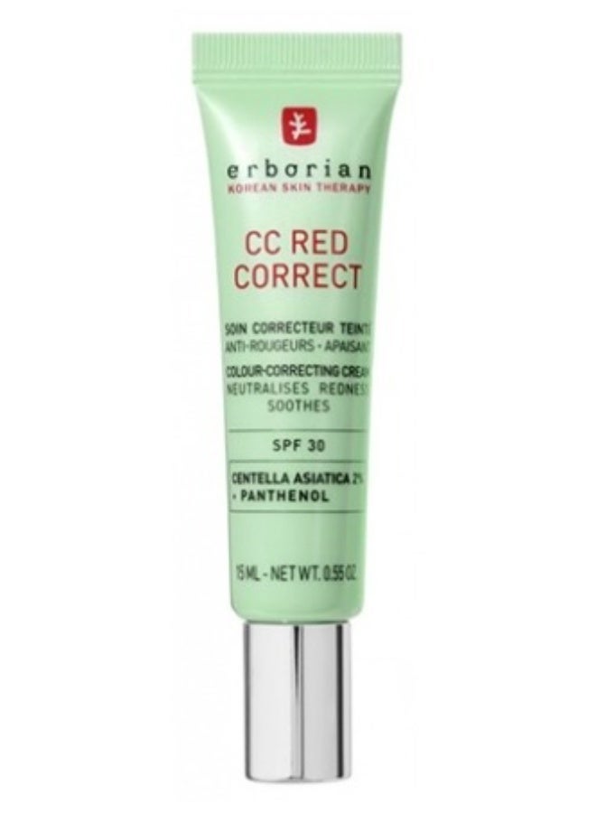 Erborian CC Red Correct SkincareFirst Green Color Corrector with Centella Asiatica Illuminating Color Corrector with Redness Coverage SPF 25 Cica Korean Skincare - Image 1