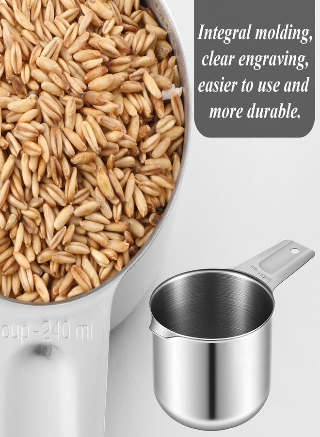 Alrhso 1Cup Measuring Cup (240ml, 8oz) Metal Scoop Rice Measuring Cup Stainless Steel Single Measure Scoop for Kitchen Cooking Baking, Laundry Detergent, Wet and Dry Ingredients, Dishwasher Safe - Image 5