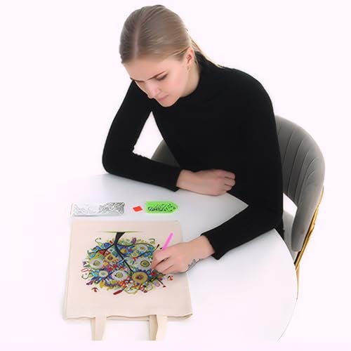 JGA JOGGING ARM 5D Art Craft Diamond Painting Shopping Canvas Tote Bag Handwork Organize Handbag Gift for Women Mom Daughter - Image 3