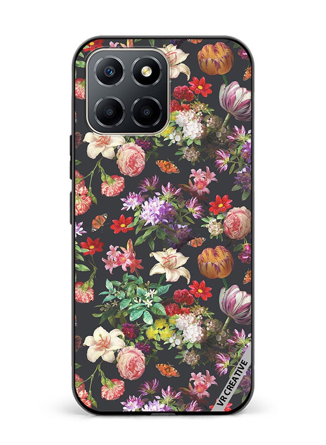 VR CREATIVE Protective Case Cover For Honor X6 Vintage Flower Design Multicolour - Image 1