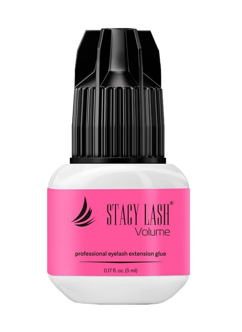 غراء تمديد الرموش من Stacy Lash، 0.17 أونصة سائلة/5 مل/مدة تجفيف من 3 إلى 4 ثوانٍ/مدة احتفاظ 6 أسابيع/لاصق أسود/مستلزمات احترافية/Pegamento De Pestañas